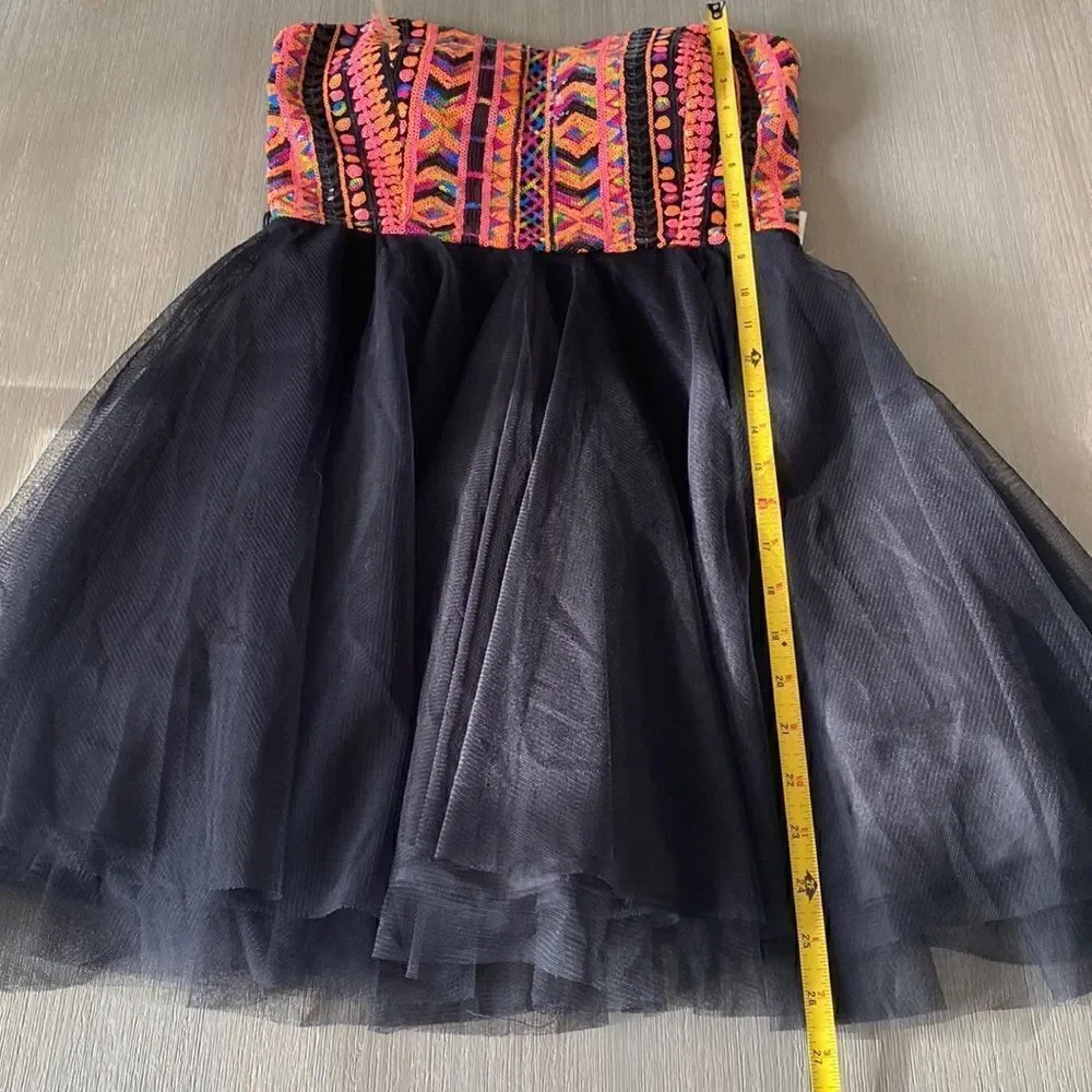 NWT! Teeze Me Strapless Black Formal Dress Size 5
